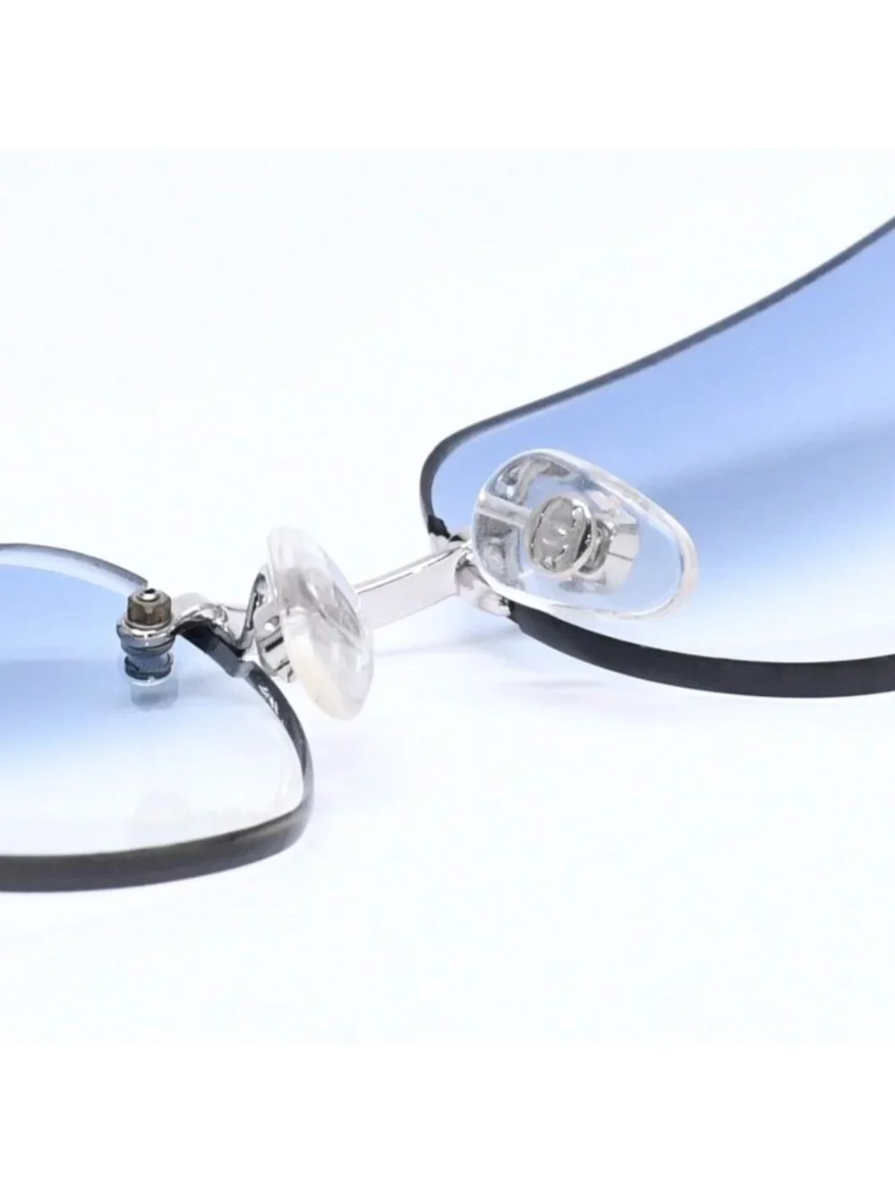 Chanel Rimless Sunglasses Rhinestone CC Logo Eyewear